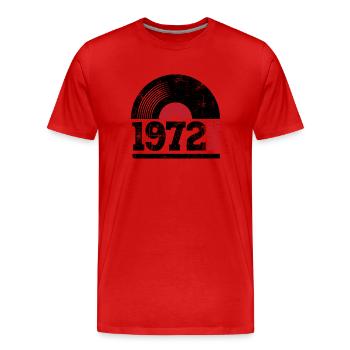 Millésime 1972 - T-shirt bio Premium Homme - rouge - Devant - Damien (186cm)