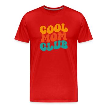 Club des mamans cool - T-shirt bio Premium Homme - rouge - Devant - Damien (186cm)
