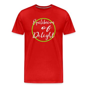 Idées cadeaux pour trouver l’équilibre - T-shirt bio Premium Homme - rouge - Devant - Damien (186cm)