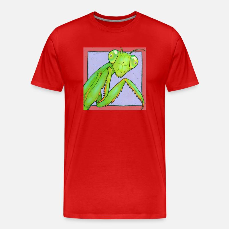 Die Gottesanbeterin - Männer Premium Bio T-Shirt - Rot