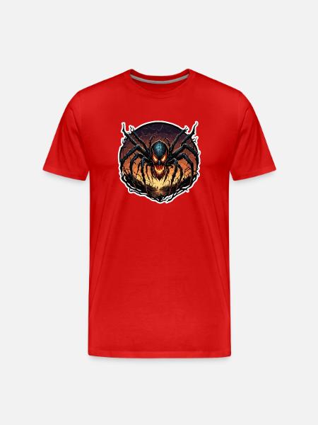 Spider / Web / Pet / Reptile / Eight-legged - Men's Premium Organic T-Shirt - red