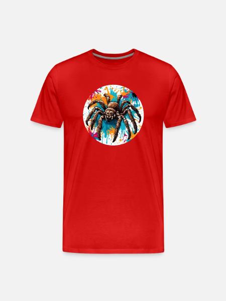 Spider / Web / Pet / Reptile / Eight-legged - Men's Premium Organic T-Shirt - red