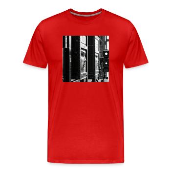 Roboter 1 - Männer Premium Bio T-Shirt - Rot - Vorne - Damien (186cm)