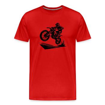 Machine tout-terrain Jumping Motorsport Enduro - T-shirt bio Premium Homme - rouge - Devant - Damien (186cm)