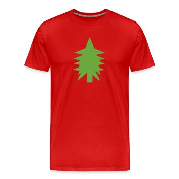 Sapin naturel - T-shirt bio Premium Homme - rouge - Devant - Damien (186cm)