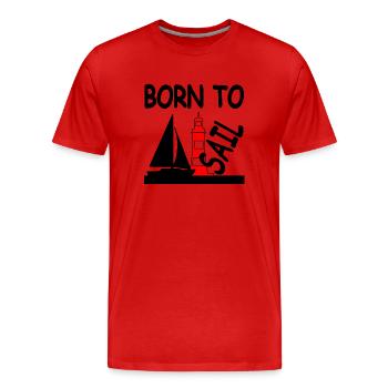 Voile - T-shirt bio Premium Homme - rouge - Devant - Damien (186cm)