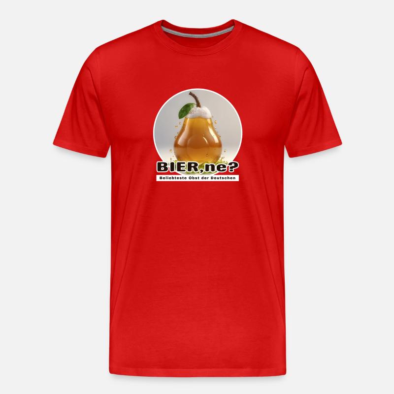 Bierne - Männer Premium Bio T-Shirt - Rot