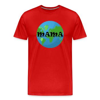 MAMA WELT - Männer Premium Bio T-Shirt - Rot - Vorne - Damien (186cm)