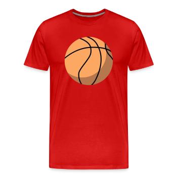 Basket-ball - T-shirt bio Premium Homme - rouge - Devant - Damien (186cm)