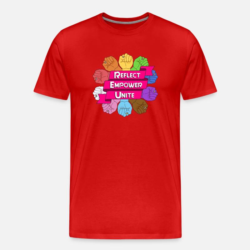 reflect empower unite - Männer Premium Bio T-Shirt - Rot