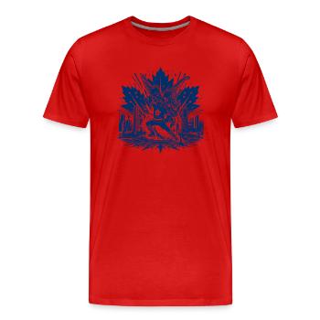 Hockey Canada Hockey sur glace États-Unis club de hockey rondelle bâton - T-shirt bio Premium Homme - rouge - Devant - Damien (186cm)