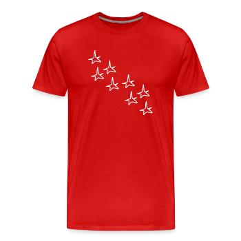 Star Shape Star Shape Symbol - Men's Premium Organic T-Shirt - red - Front - Damien (186cm)