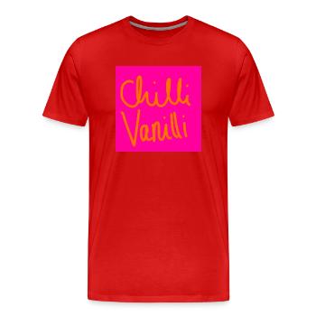 Chilli Vanilli - Men's Premium Organic T-Shirt - red - Front - Damien (186cm)