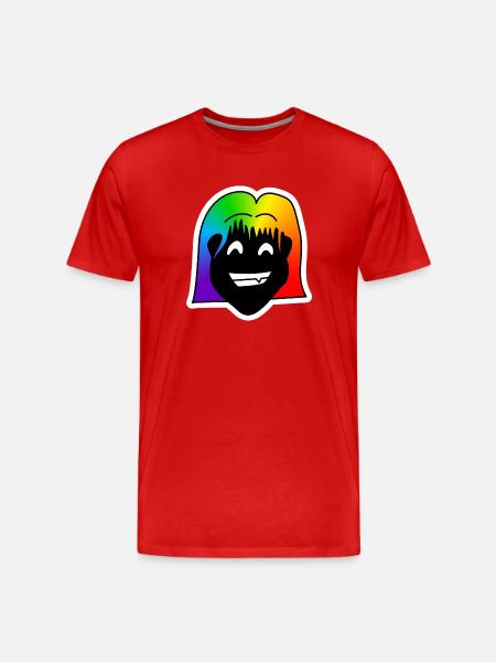 Big Grin : Sticky Queer Pride - Men's Premium Organic T-Shirt - red
