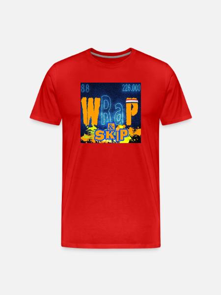 "WRAP & SKIP" design by ALLEYHOP - Men's Premium Organic T-Shirt - red
