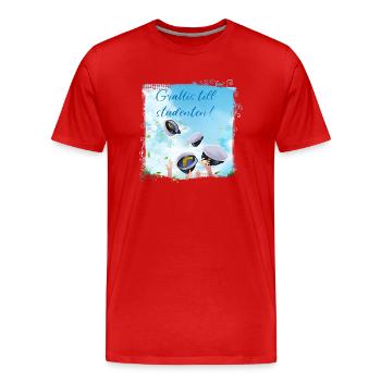 Remise des diplômes de la classe 2024 Fête de remise des diplômes du lycée - T-shirt bio Premium Homme - rouge - Devant - Damien (186cm)