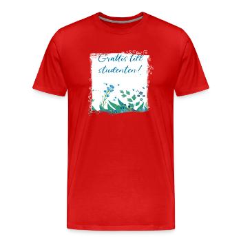 Remise des diplômes de la classe 2024 Fête de remise des diplômes du lycée - T-shirt bio Premium Homme - rouge - Devant - Damien (186cm)