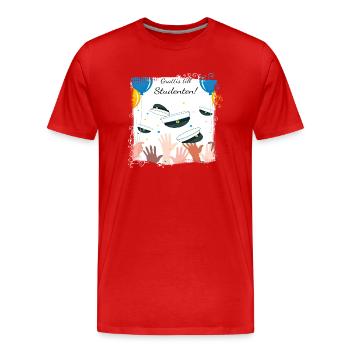 Remise des diplômes de la classe 2024 Fête de remise des diplômes du lycée - T-shirt bio Premium Homme - rouge - Devant - Damien (186cm)