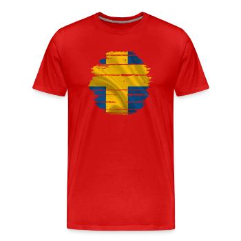 Remise des diplômes de la classe 2024 Fête de remise des diplômes du lycée - T-shirt bio Premium Homme - rouge - Devant - Damien (186cm)