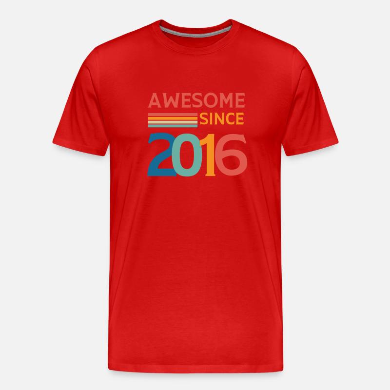 Großartig seit 2016 - Männer Premium Bio T-Shirt - Rot