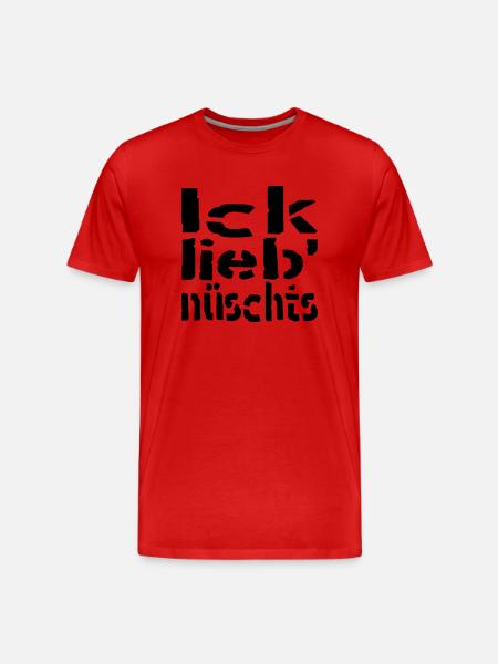 ick lieb nüschts - Männer Premium Bio T-Shirt - Rot