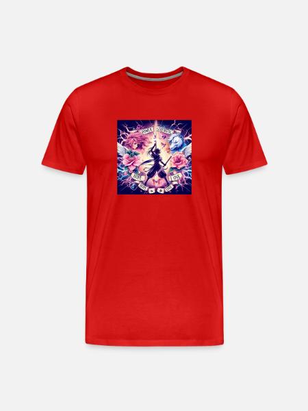 Anime Strength - Männer Premium Bio T-Shirt - Rot