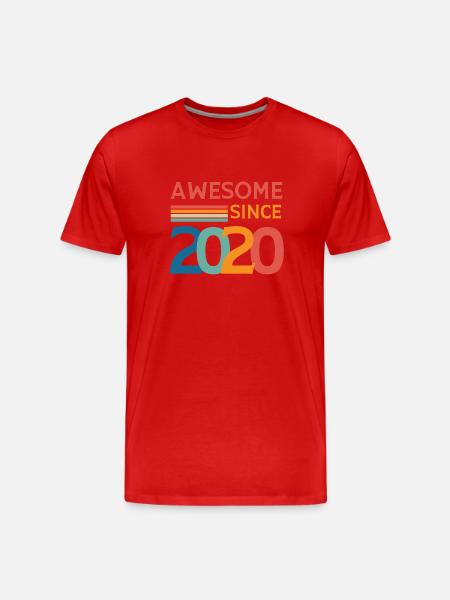 Awesome since 2020 - Men's Premium Organic T-Shirt - red