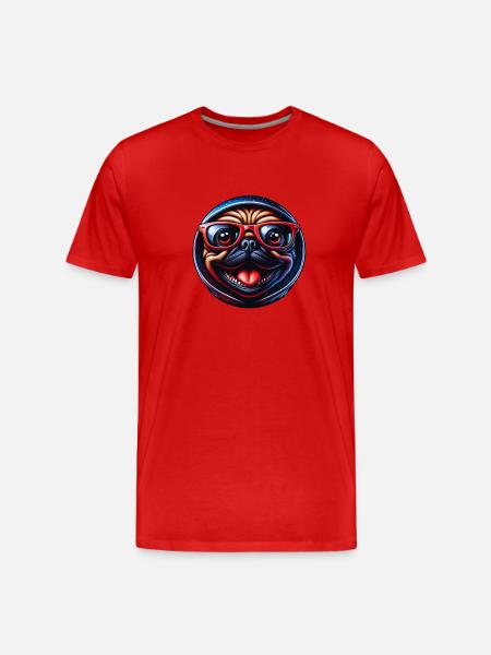 carlin in Black - T-shirt bio Premium Homme - rouge