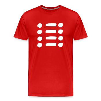 Linie punkte punkt formen symbol - Männer Premium Bio T-Shirt - Rot - Vorne - Damien (186cm)