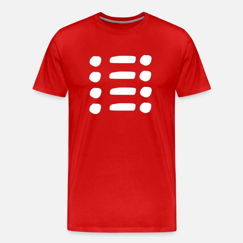 Line, dots, dot, shape, symbol - Men's Premium Organic T-Shirt - red
