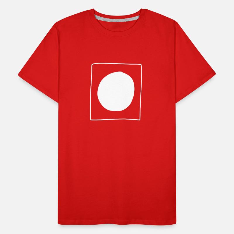 Circle Square Symbol Shape Men's Premium Organic T-Shirt