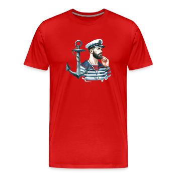 MARIN PASSION DU SUD - T-shirt bio Premium Homme - rouge - Devant - Damien (186cm)