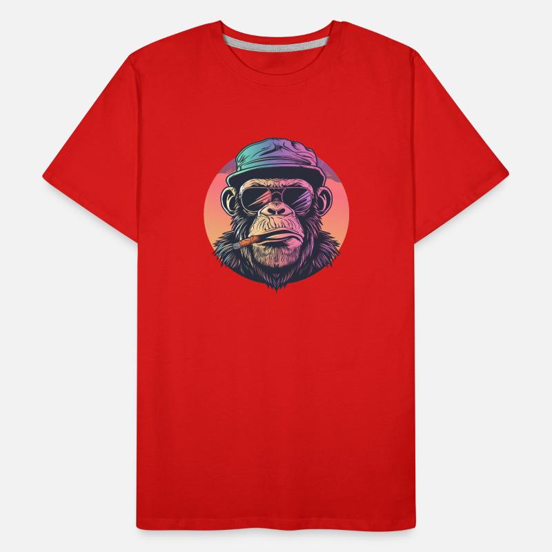 Peaky monkey T-shirt bio Premium Homme