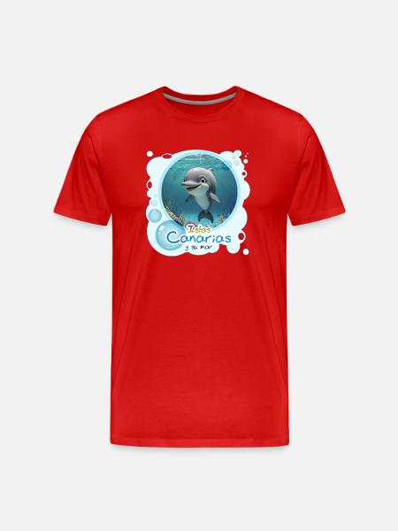 Delfin - Männer Premium Bio T-Shirt - Rot