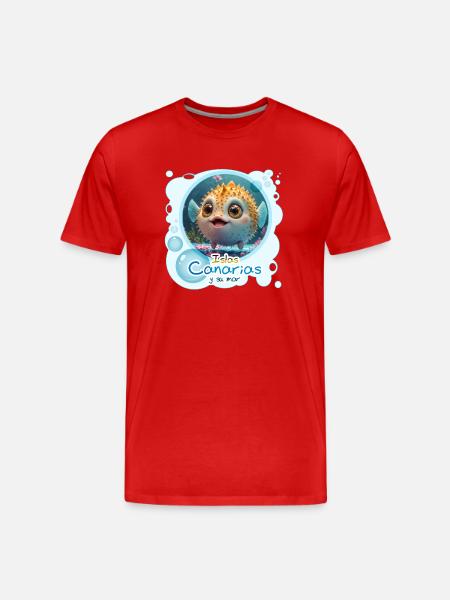 Kugelfisch - Männer Premium Bio T-Shirt - Rot