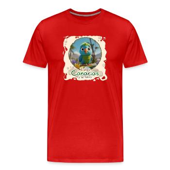 Sittich - Männer Premium Bio T-Shirt - Rot - Vorne - Damien (186cm)