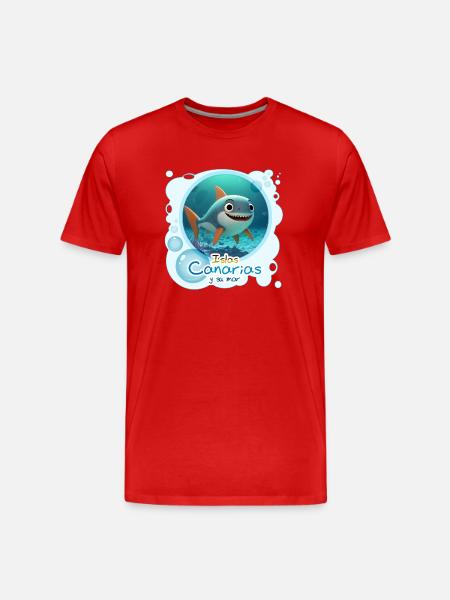 Hai - Männer Premium Bio T-Shirt - Rot