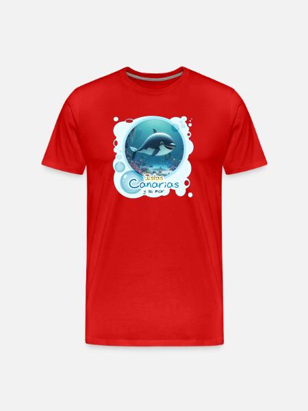 Wal - Männer Premium Bio T-Shirt - Rot