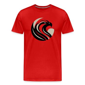 Stilisierter Adlerkopf - Männer Premium Bio T-Shirt - Rot - Vorne - Damien (186cm)