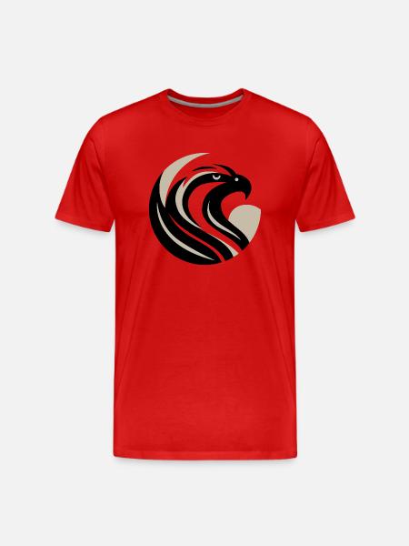 Stilisierter Adlerkopf - Männer Premium Bio T-Shirt - Rot