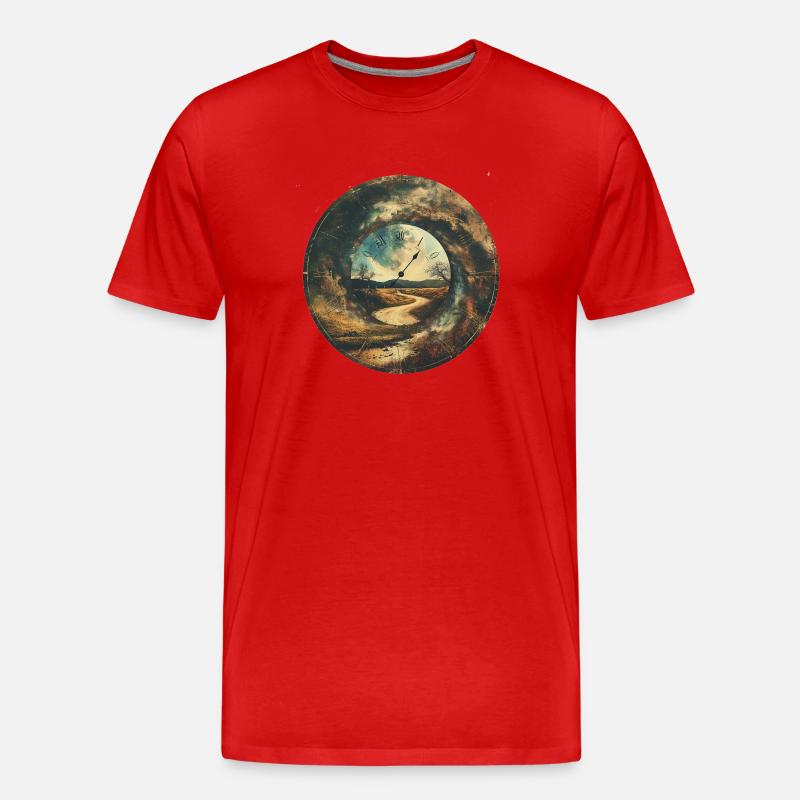 Zeit - Männer Premium Bio T-Shirt - Rot