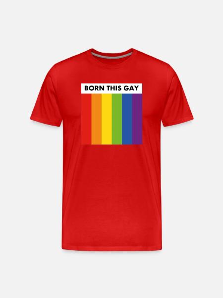 Born this gay - Men's Premium Organic T-Shirt - red