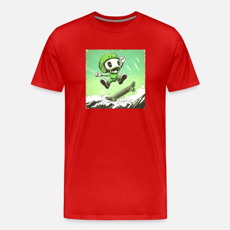 Skully Pete - Männer Premium Bio T-Shirt - Rot