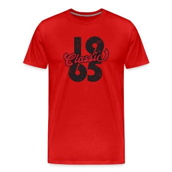 Vintage 1965 - Men's Premium Organic T-Shirt - red - Front - Damien (186cm)