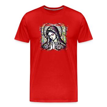 Jungfrau Maria Jesus Bibel Christliche Religion Madona - Männer Premium Bio T-Shirt - Rot - Vorne - Damien (186cm)