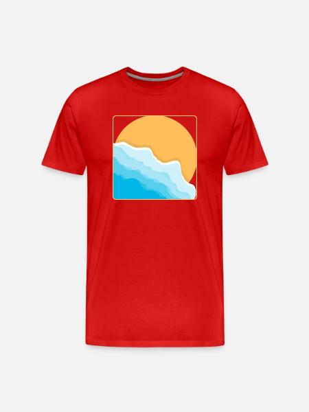 Beach - Men's Premium Organic T-Shirt - red