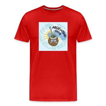 Argentinischer Kumpel. - Männer Premium Bio T-Shirt - Rot - Vorne - Damien (186cm)