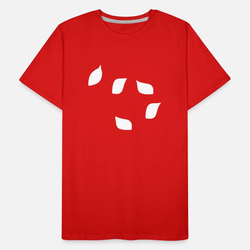 Five Leaves Leaf Pattern Tree Men's Premium Organic T-Shirt