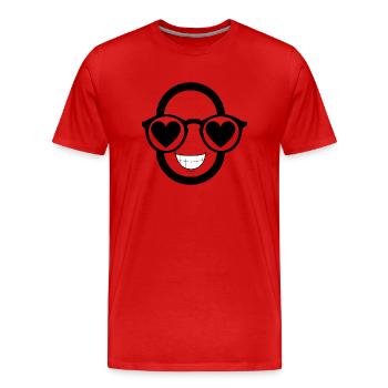 Man in love - Men's Premium Organic T-Shirt - red - Front - Damien (186cm)