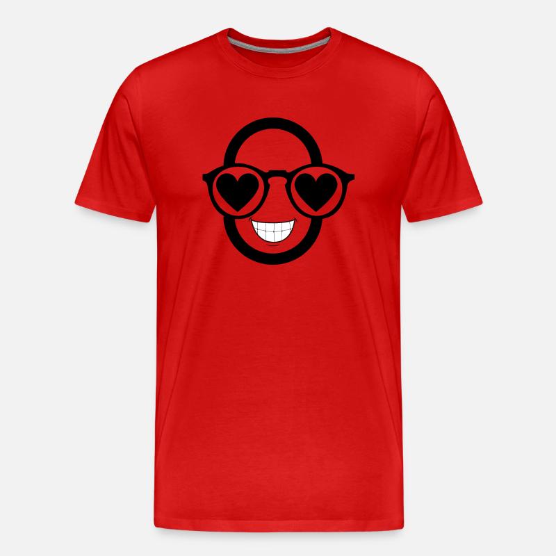 Verliebter Mann - Männer Premium Bio T-Shirt - Rot